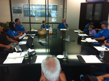 Hawkes Bay CrestClean personnel in their bi-monthly meeting