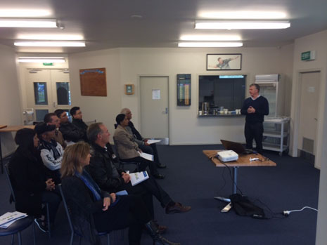 CrestClean Managing Director addressing Whangarei’s franchisees at their first team meeting