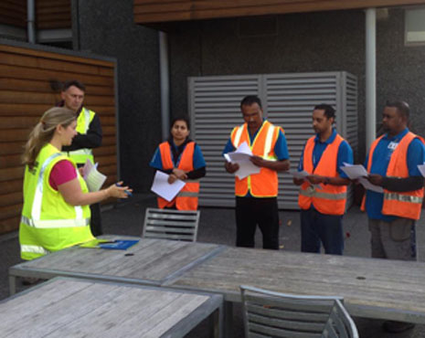 CrestClean franchisees attending a Health and Safety site induction.