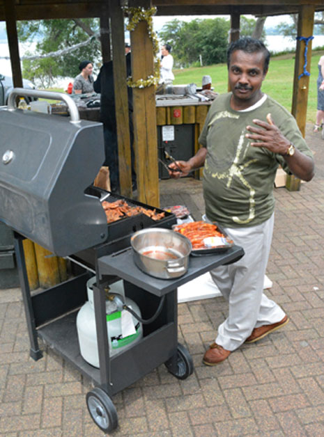 Fortunately, new franchisee Lalith Degambada is a professional chef, too, and stepped in to help at the grill. 