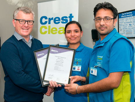 Grant presented Gagandeep Singh and Rajbir Kahlon with their British Institute of Cleaning Science Cleaning Professional Skills Suite certificates.