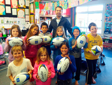 Weston School pupils will put the rugby balls to good use.