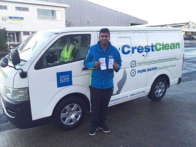 Nitij Maharaj is just 20 years old and is running his own CrestClean Franchise in Dunedin.