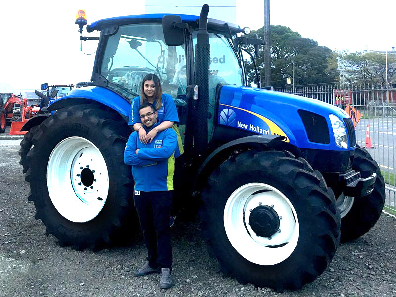 Shiv and Alka Reddy enjoy cleaning the offices Norwood Farm Machinery in Palmerston North. 