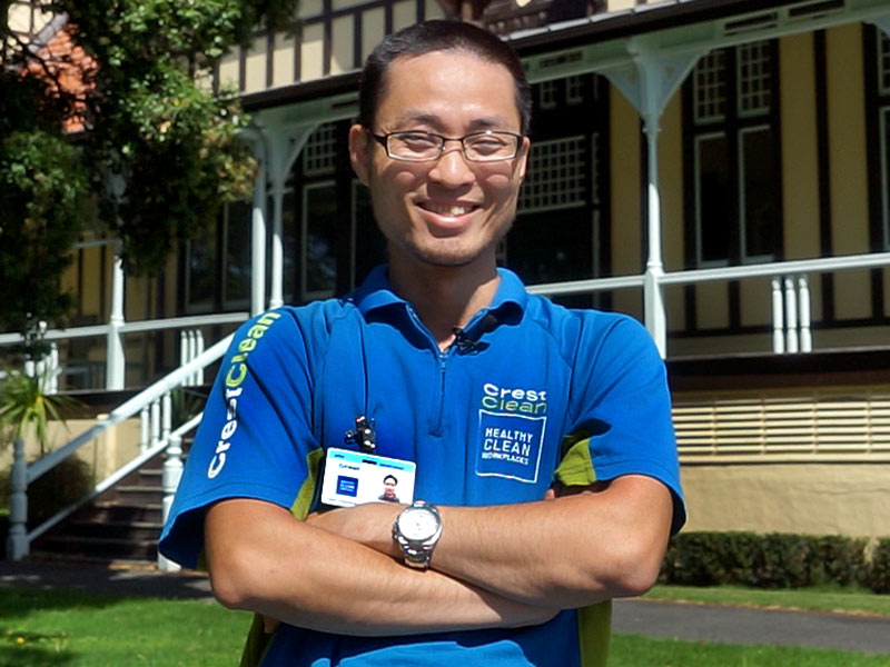 William Lin loves living in Rotorua where he has a large CrestClean franchise.