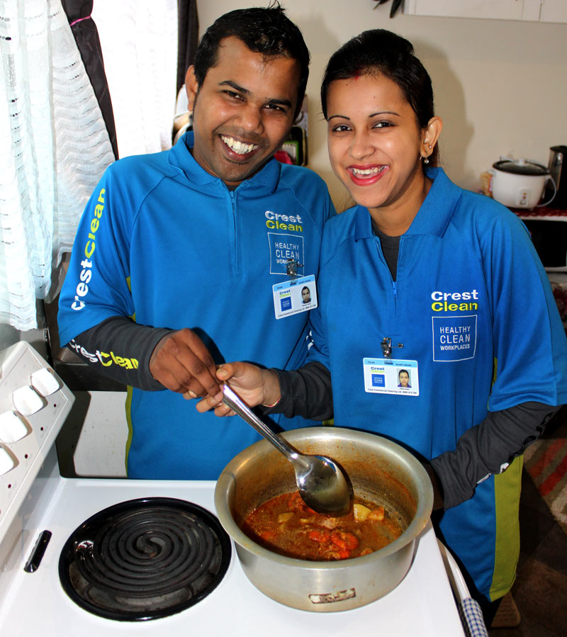 Sandeep and Ashley Vikash enjoy cooking at their Tauranga home.