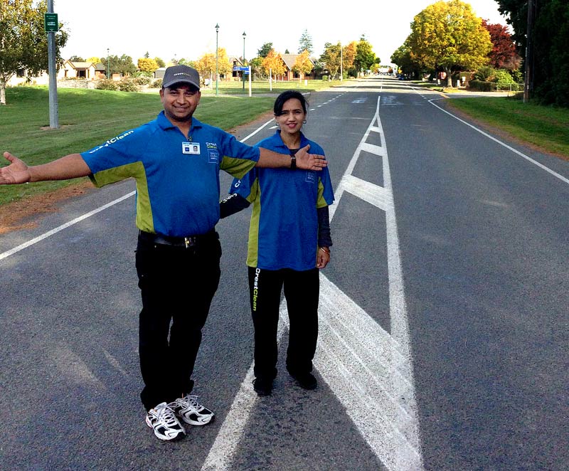 Auckland couple Sandeep and Richa Kumar can’t believe the lack of traffic in Methven.