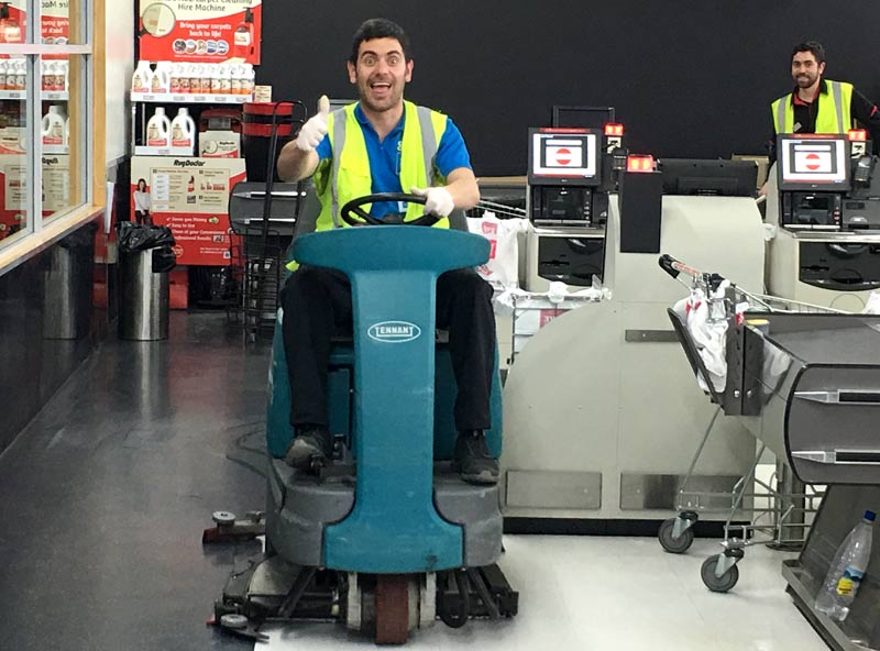 CrestClean franchisee Danny Mastroianni make a clean sweet at New World where he used to be a member of the supermarket’s staff.