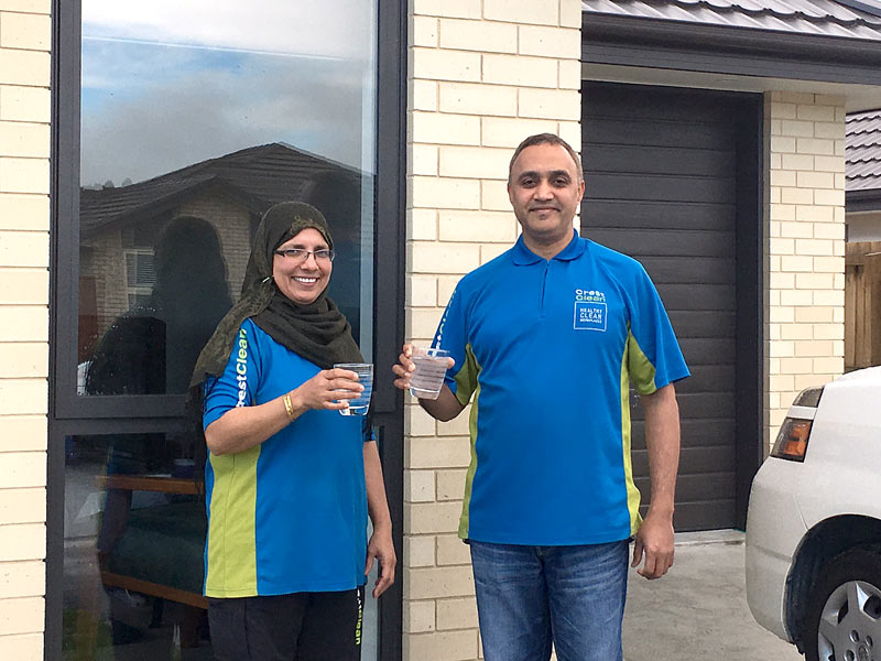 Nisar and Nasreen Kaskar invited CrestClean personnel to a housewarming party to celebrate moving into their new Christchurch home.