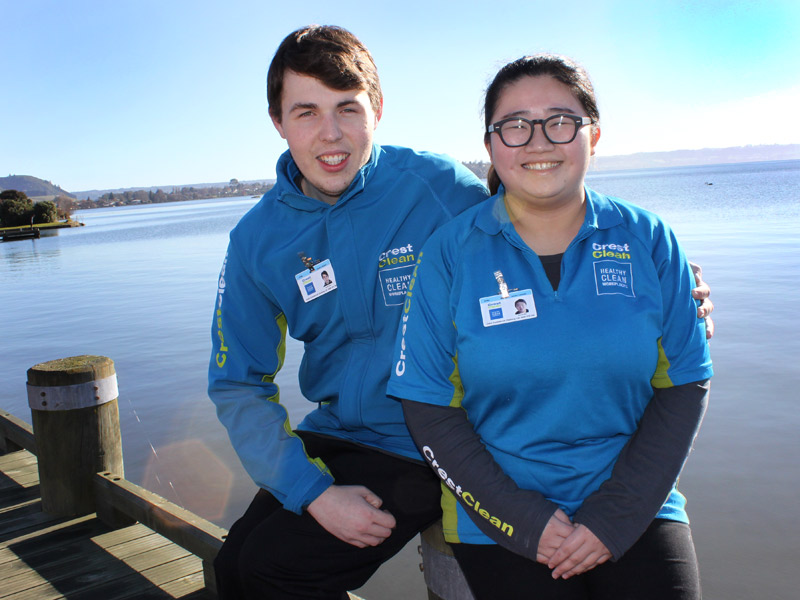 Jacob Lowry, 20, and Debbie Zhu, 21, love living in Rotorua.