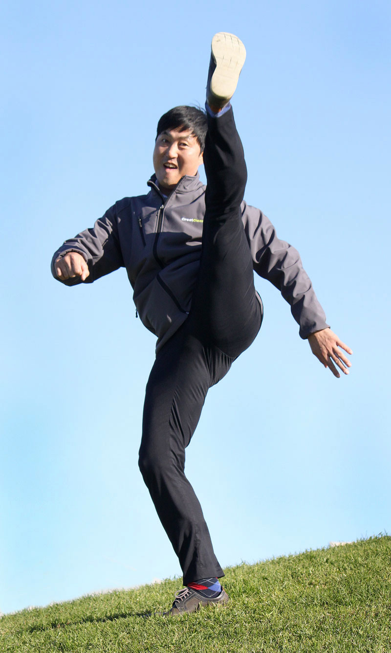 Woo Sung Lee is a Taekwondo master.