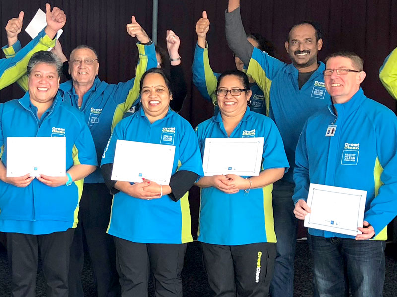 Every month a Certificate of Excellence is awarded by each regional manager to the franchisee who gets the highest number of customer accolades. These proud Dunedin franchisees received their awards at the recent Dunedin Team Meeting.